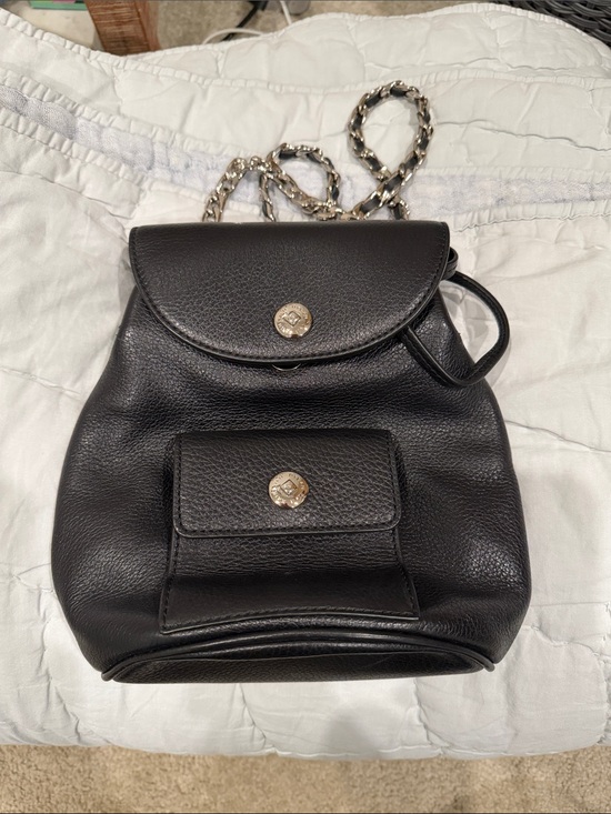 Dylan Kain Handbags - Dylan Kain Leather Chain-Strap Mini Backpack Shoulder Bag